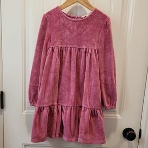 Pink Velvet Kids Dress